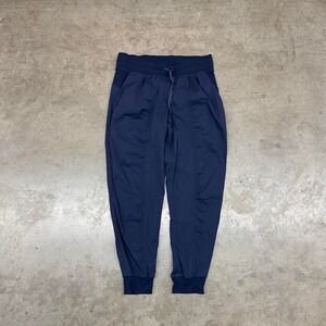 Lululemon Ribbed Jogger Pants Navy Blue Lightweight Slim Fit Women's size 10